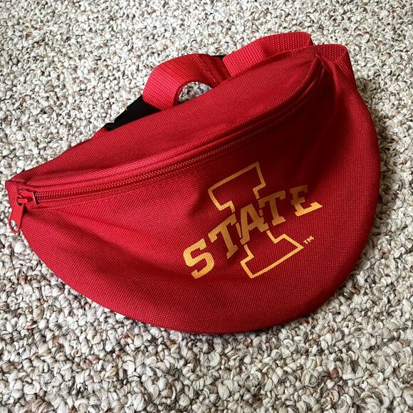 Iowa State Fanny Pack Waist Bag Cyclones College Gear Football IS Red Buckle - Picture 3 of 9